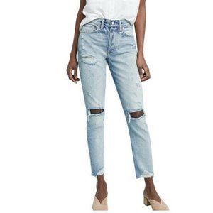BOYISH DENIM Blue Distressed The Billy High-rise Skinny Leg Jeans BNWT